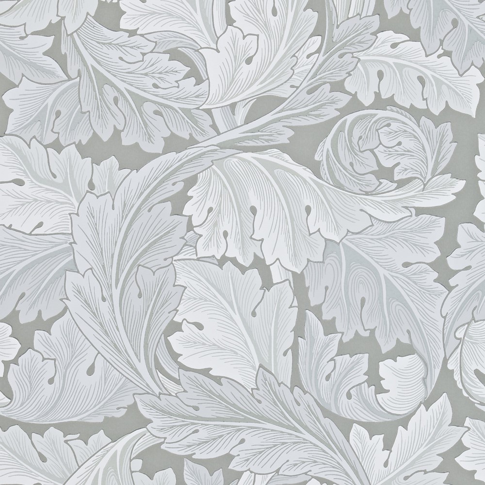 Acanthus Archive II Wallpaper 212553 by Morris & Co in Marble Grey